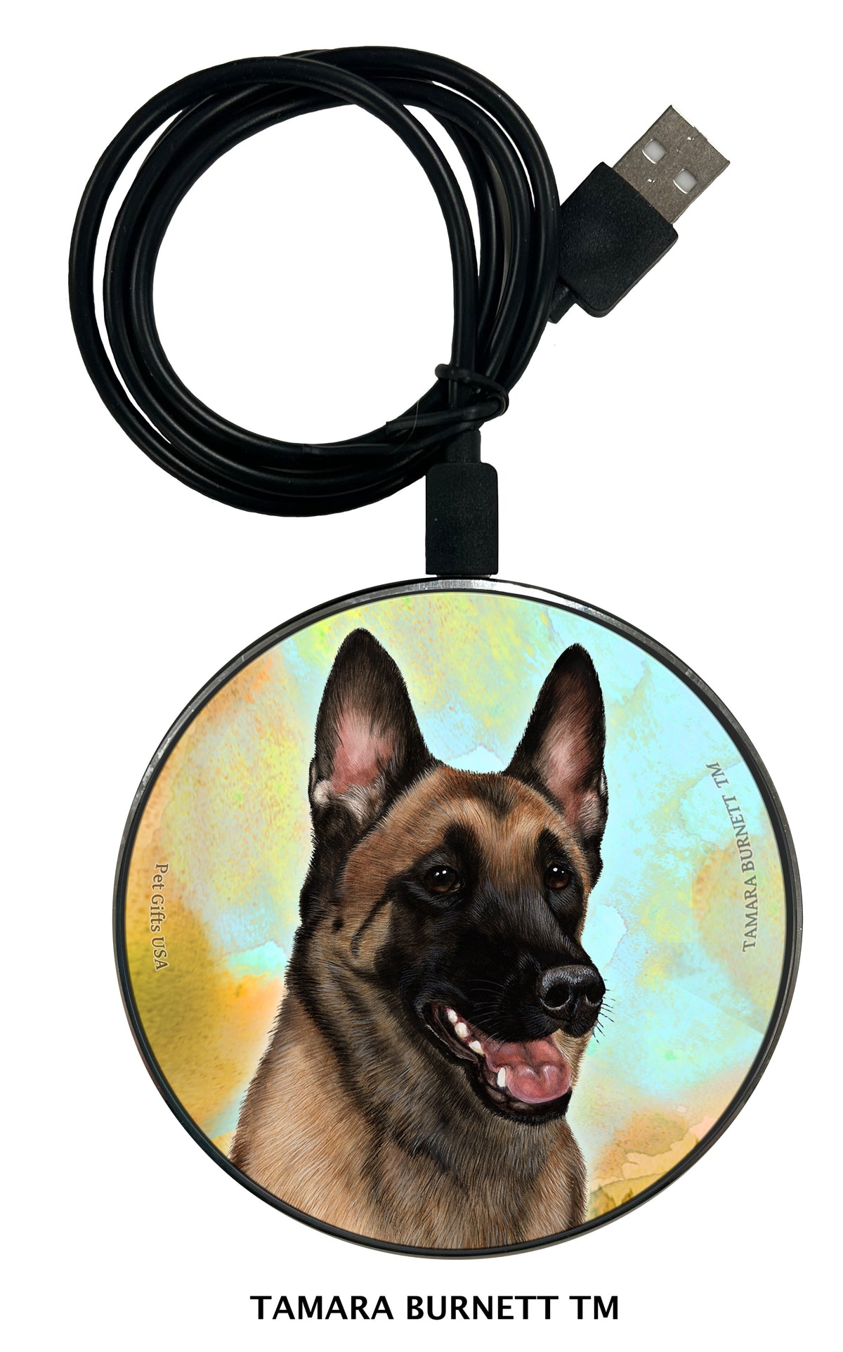 Belgian Malinois Fawn Smiling Zoomies Wireless Charger