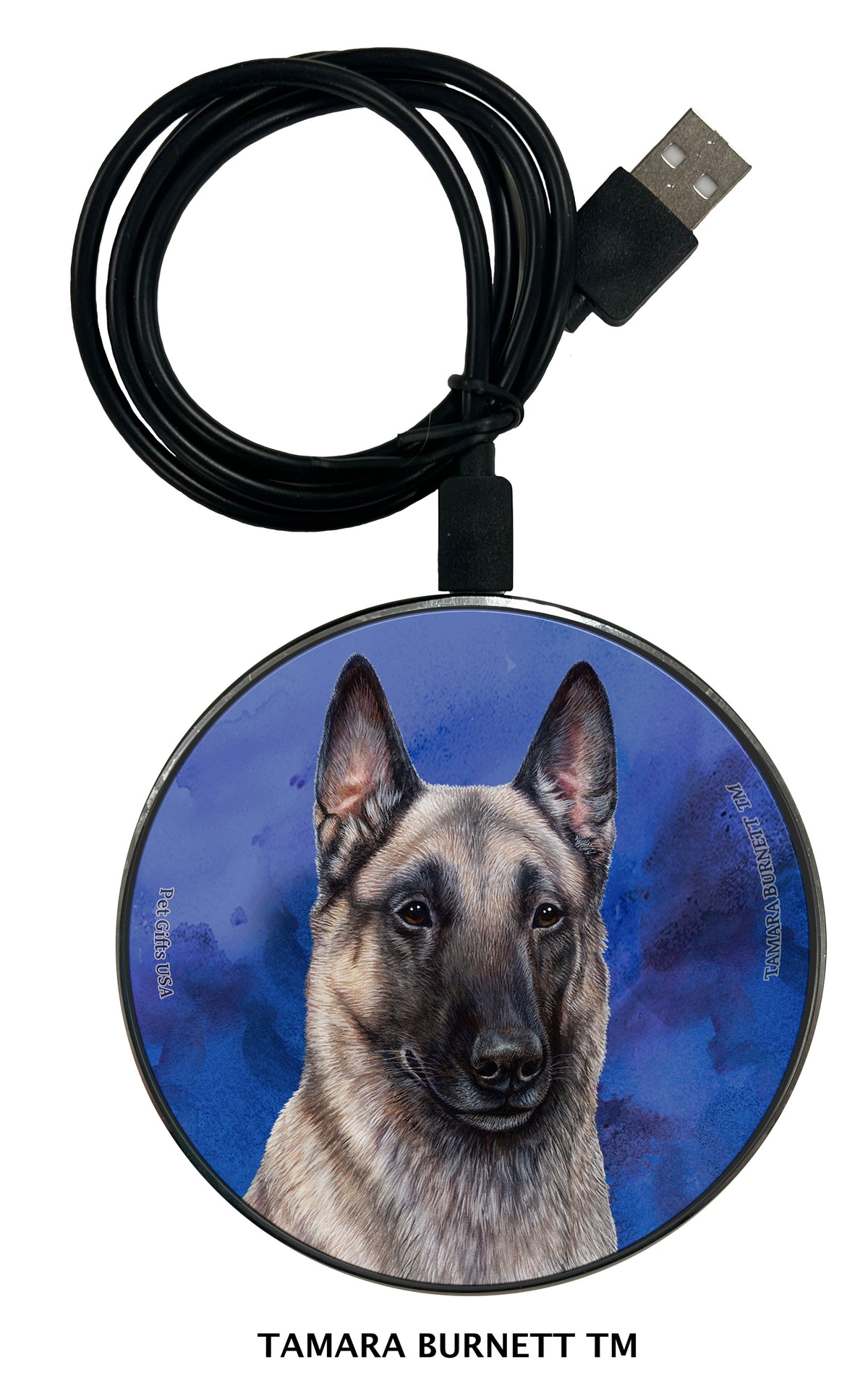 Belgian Malinois Grey Zoomies Wireless Charger