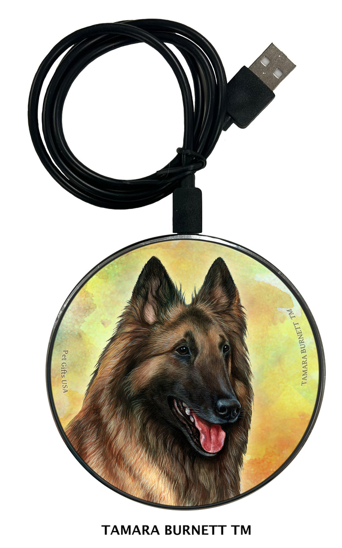 Belgian Tervuren Fawn Zoomies Wireless Charger
