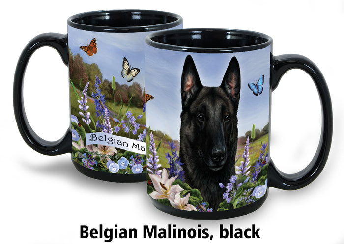 Belgian Malinois Black - Garden Party Fun Mug 15 oz