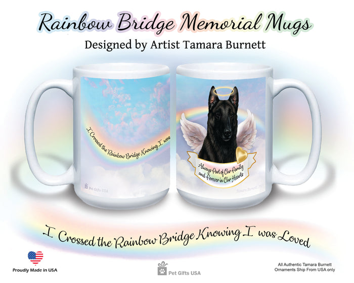 Belgian Malinois Black Memorial Mug 15 oz