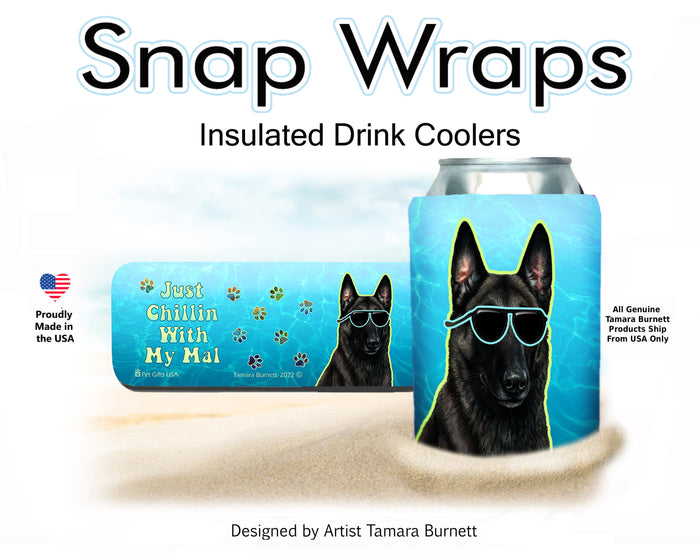 Belgian Malinois Black Snap Wrap Cozy
