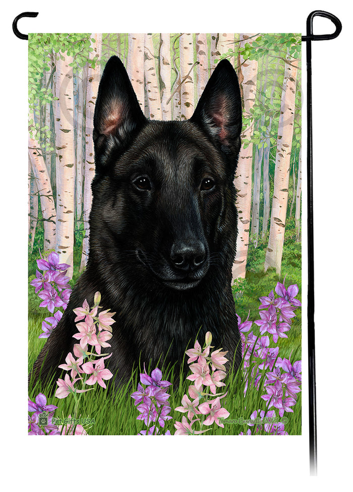 Belgian Malinois Spring Flowers Garden Flags