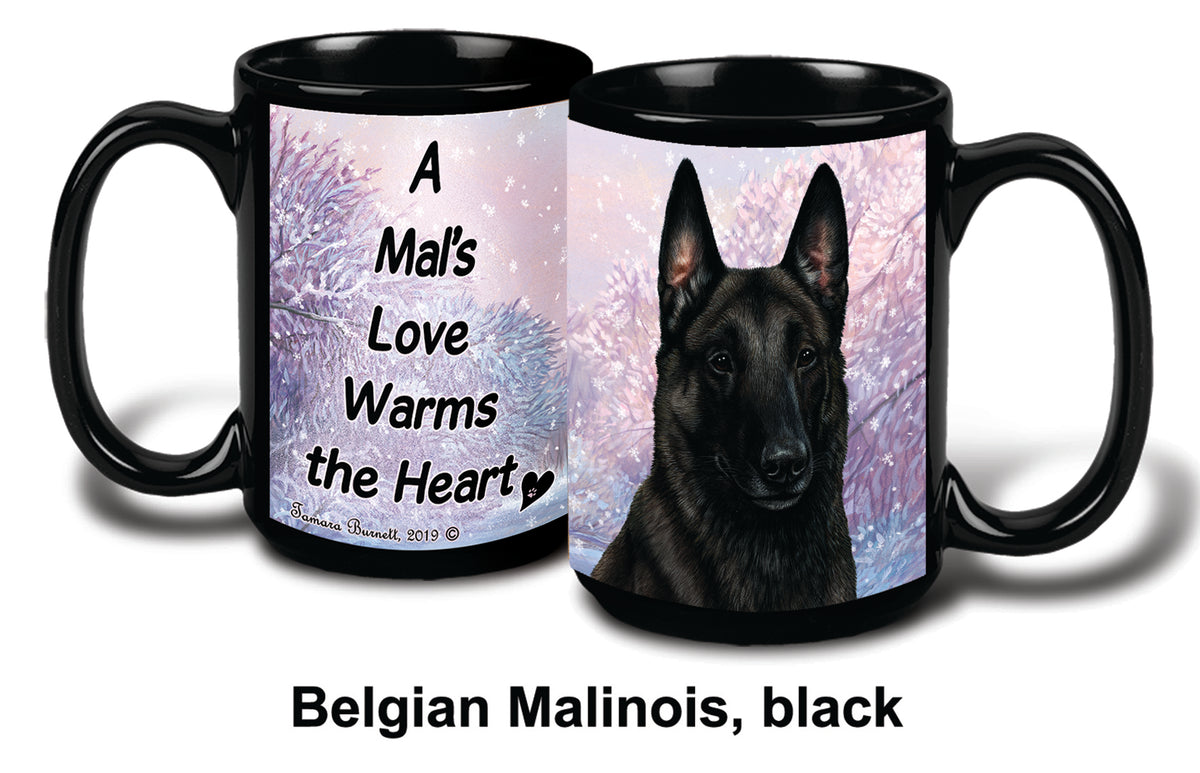Belgian Malinois Black Winter Mug 15 oz
