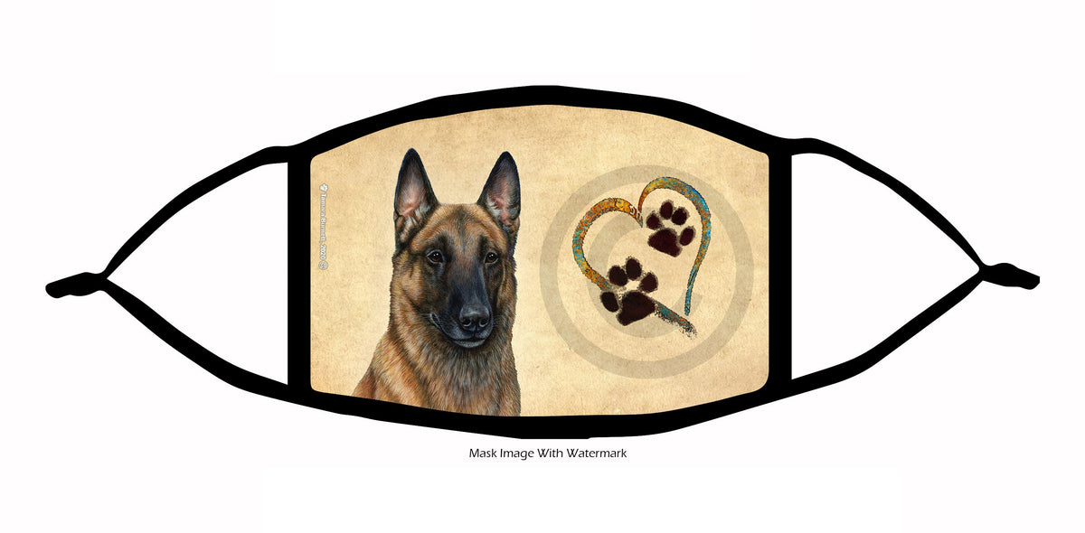Belgian Malinois (Fawn) Face Mask