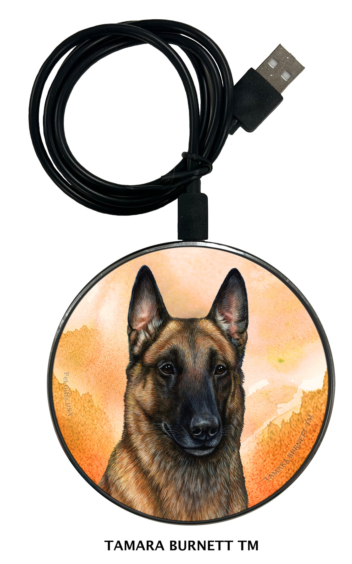 Belgian Malinois Fawn Zoomies Wireless Charger