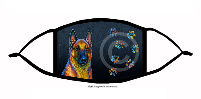 Belgian Malinois (Fawn) Face Mask