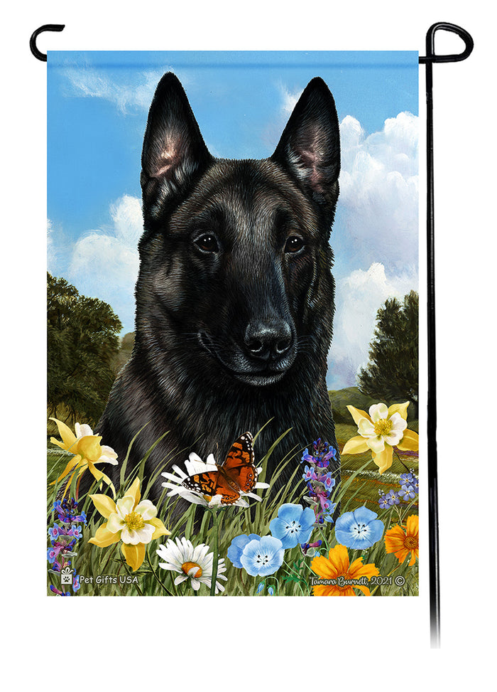 Belgian Malinois Summer Flowers Garden Flags