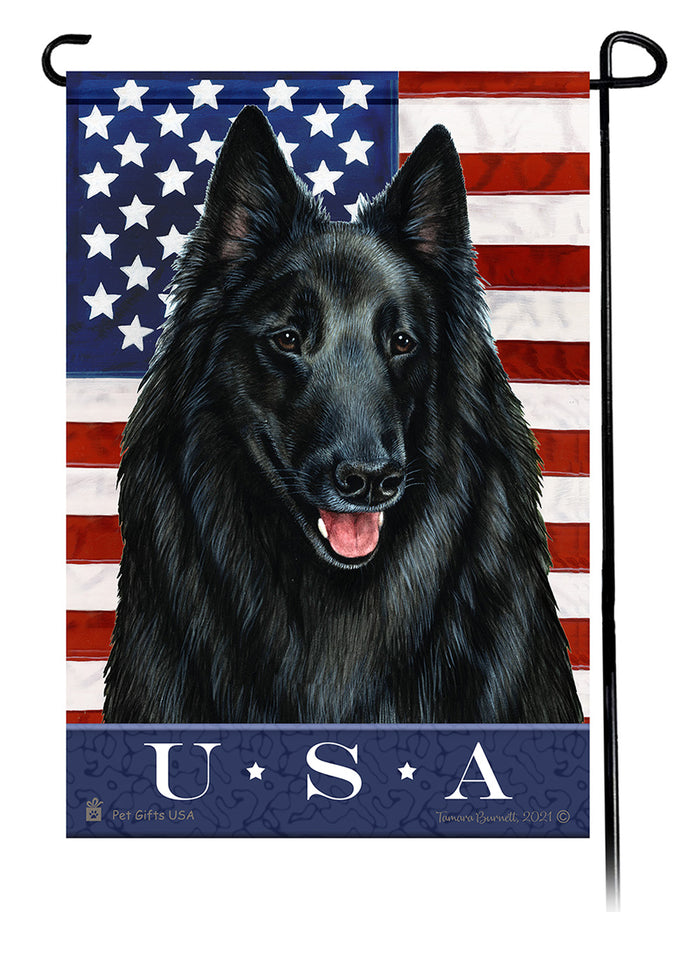 Belgian Sheepdog True Blue Garden Flags