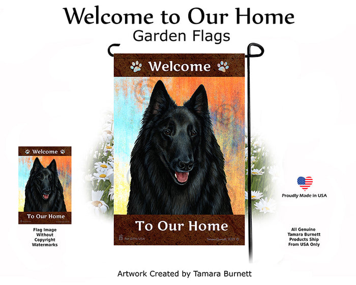 Belgian Sheepdog Welcome To Our Home Garden Flags