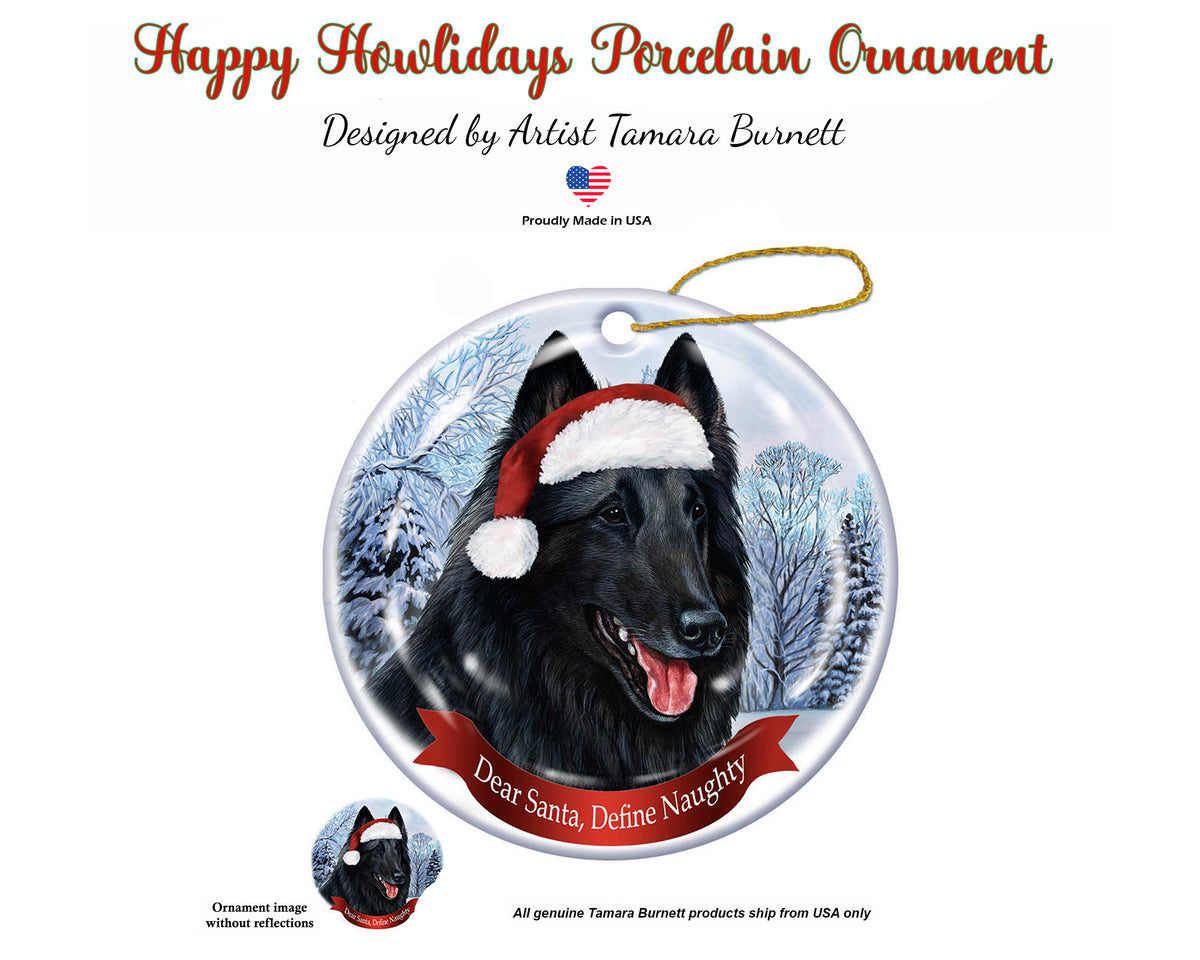 Belgian Sheepdog Style 2 Ornament