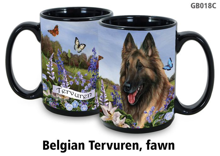Belgian Tervuren Fawn - Garden Party Fun Mug 15 oz