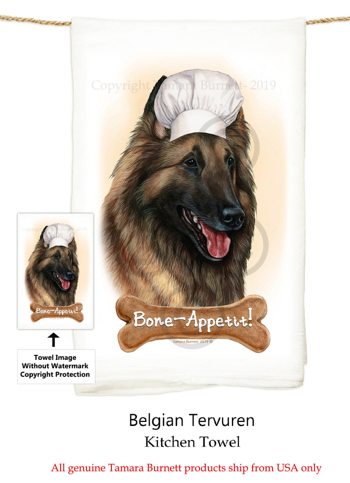 Belgian Tervuren Flour Sack Towel