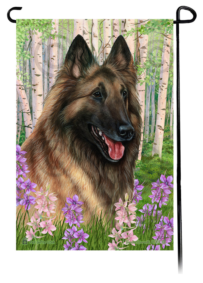 Belgian Tervuren Spring Flowers Garden Flags