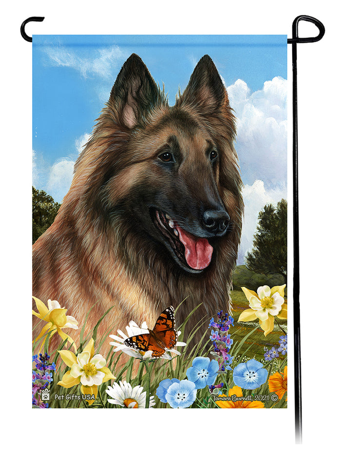 Belgian Tervuren Summer Flowers Garden Flags