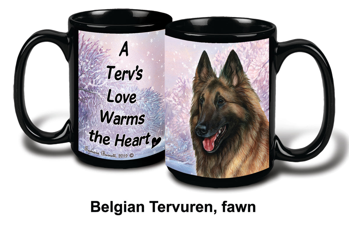 Belgian Tervuren Fawn Winter Mug 15 oz