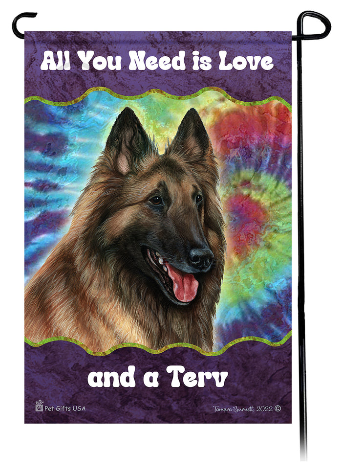 Belgian Tervuren All You Need Is Love Garden Flags