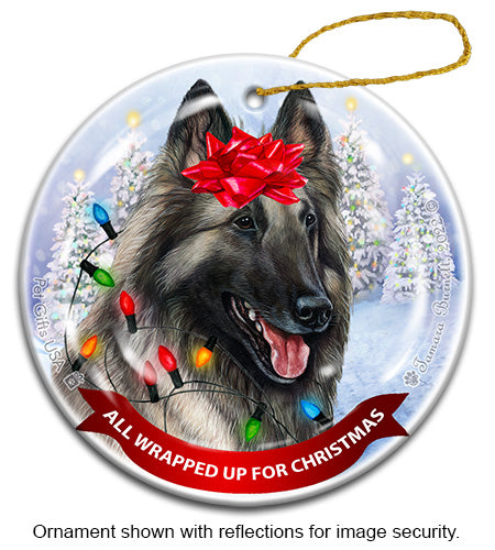 Belgian Tervuren Grey Ornament