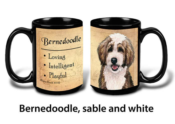 Bernedoodle (Sable and White) - My Faithful Friends Mug 15 oz