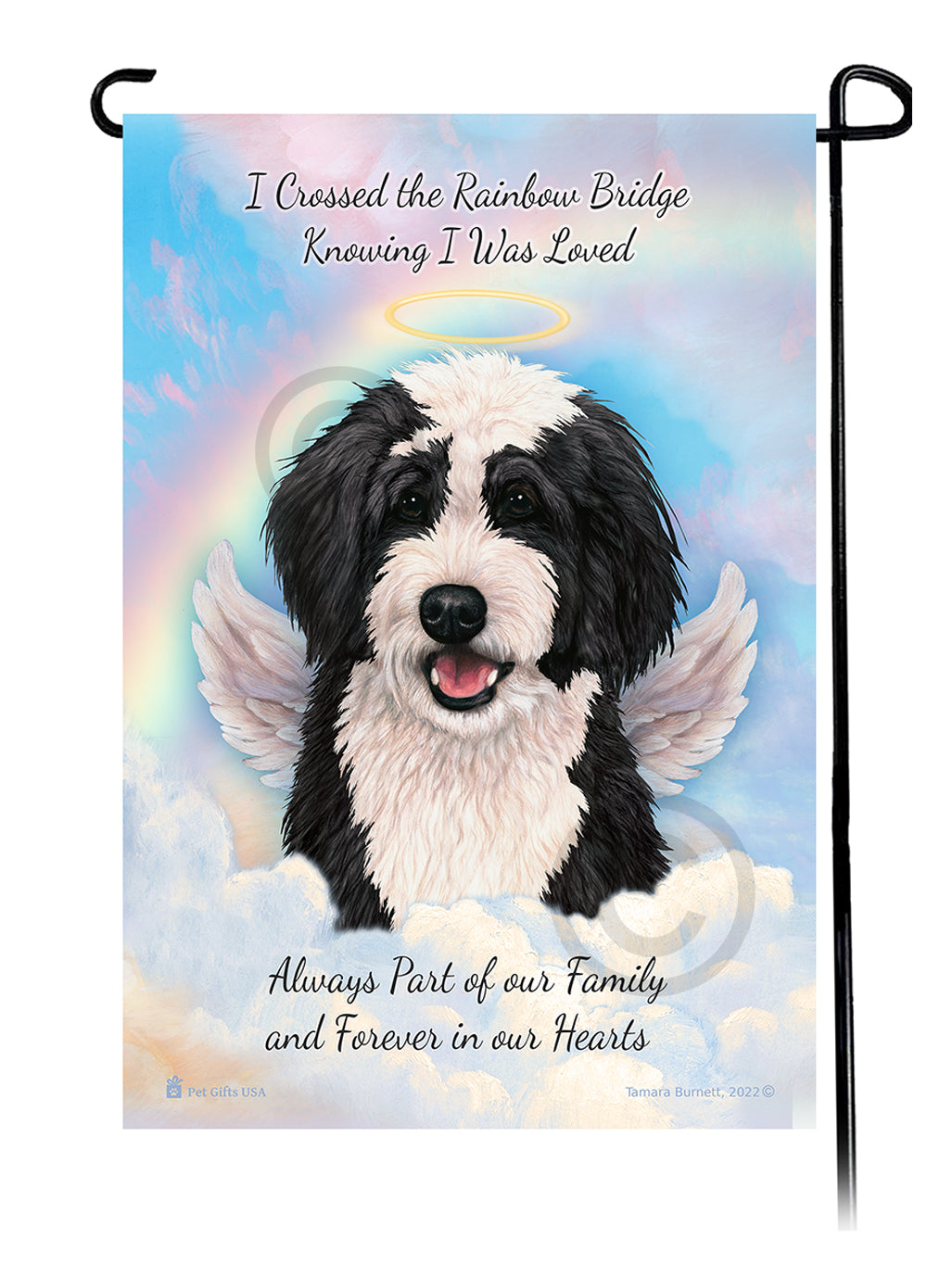 Bernedoodle Memorial - Garden Flag
