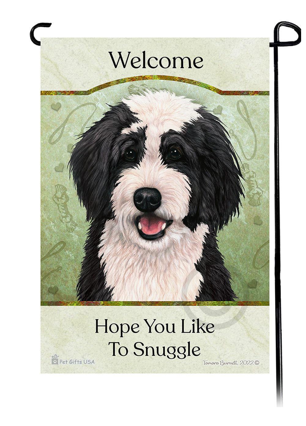 Bernedoodle Hope You Like To Snuggle - Garden Flag
