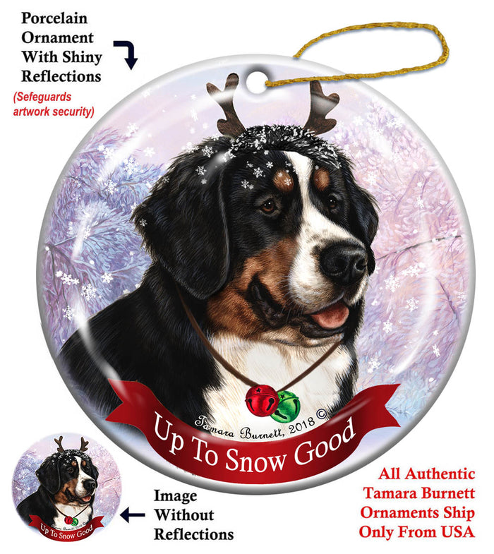 Bernese Mountain Dog - Up To Snow Good Ornament