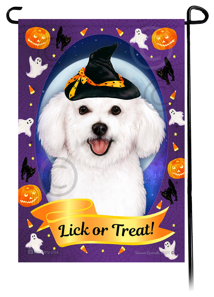 Bichon Frise Halloween Howls Garden Flags