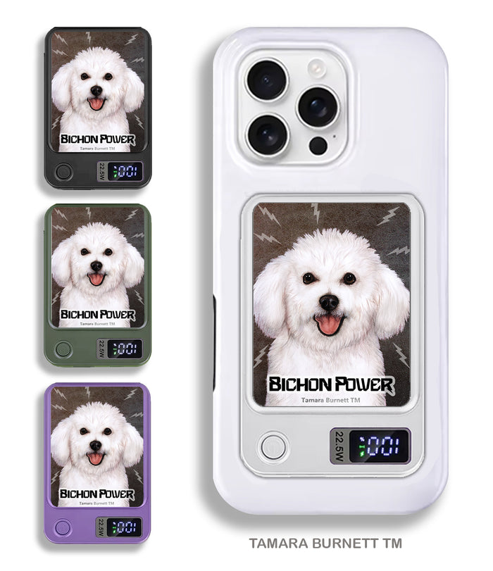 Bichon Frise Phone Bank Wireless Charger