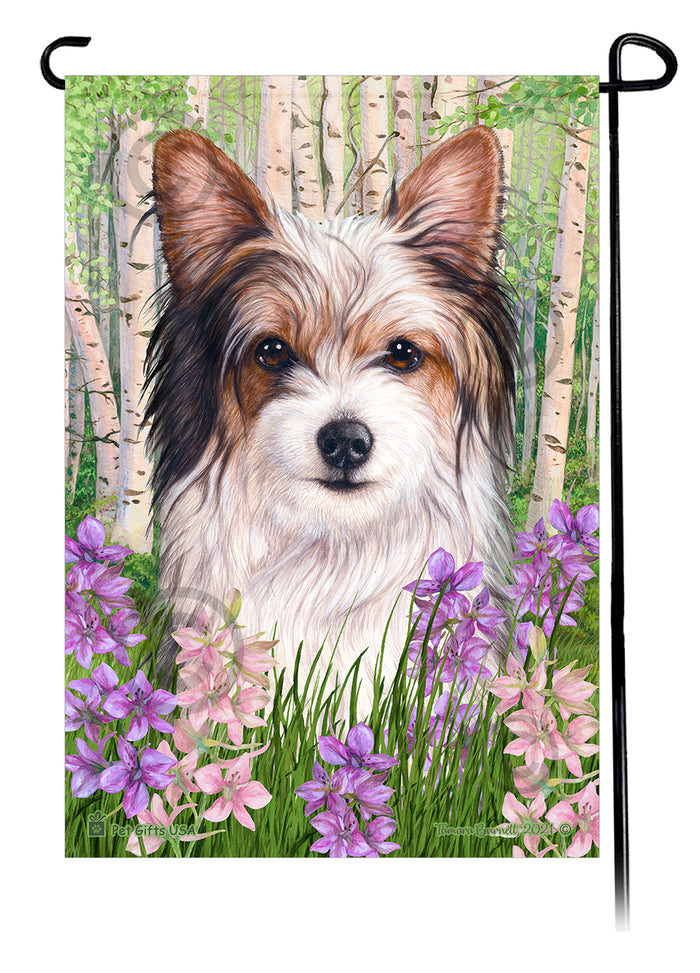 Biewer Terrier Spring Flowers Garden Flags