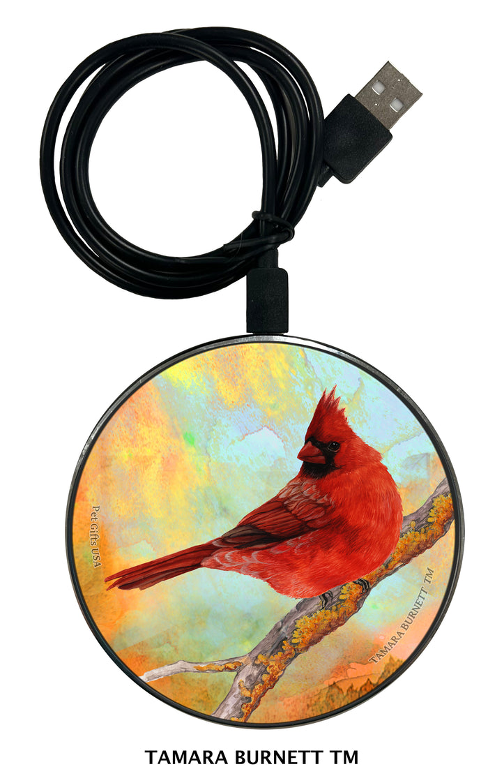Northern Cardinal Zoomies Wireless Charger