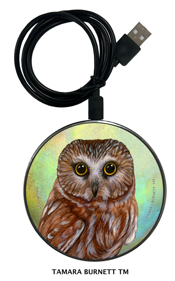 Saw-whet Owl Zoomies Wireless Charger