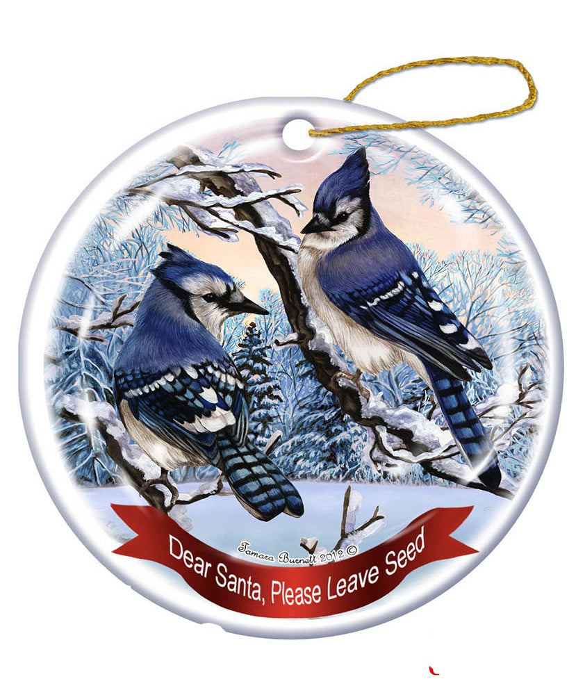 Eastern Blue Jay - Dear Santa, Define Naughty Christmas Ornament