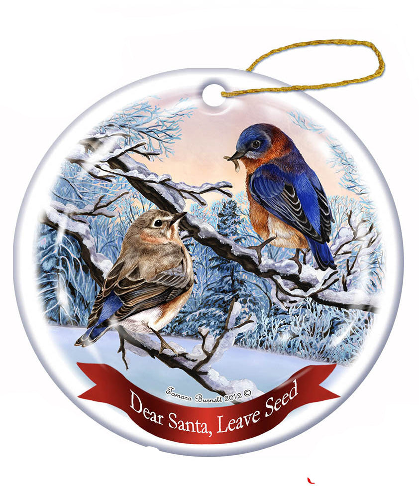 Eastern Bluebird - Dear Santa, Define Naughty Christmas Ornament