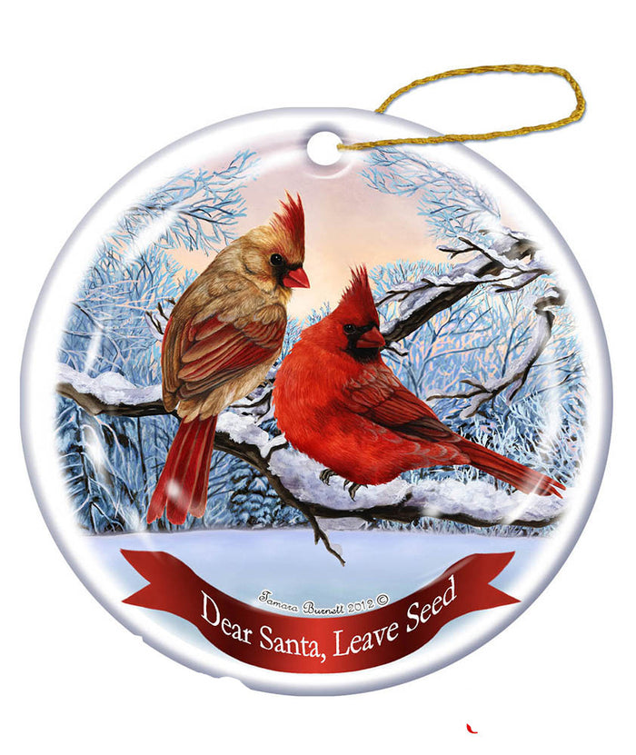 Northern Cardinal - Dear Santa, Define Naughty Christmas Ornament