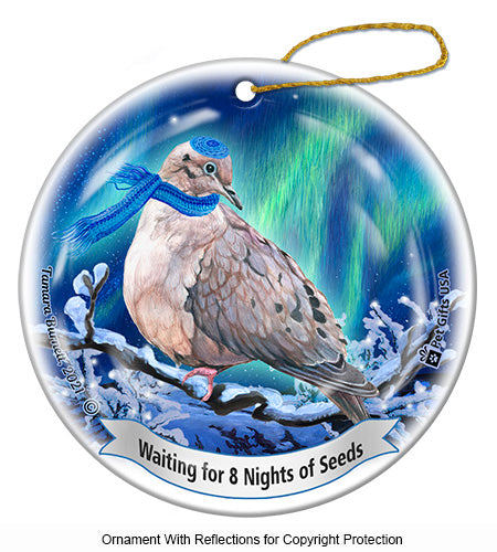 Mourning Doves Hanukkah Ornament
