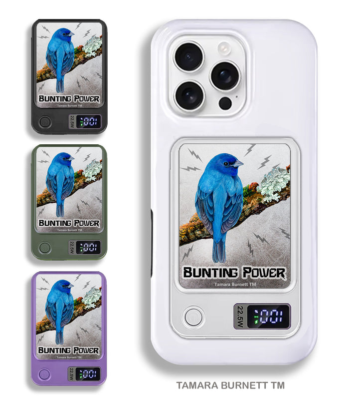 Indigo Bunting Phone Bank Wireless Charger