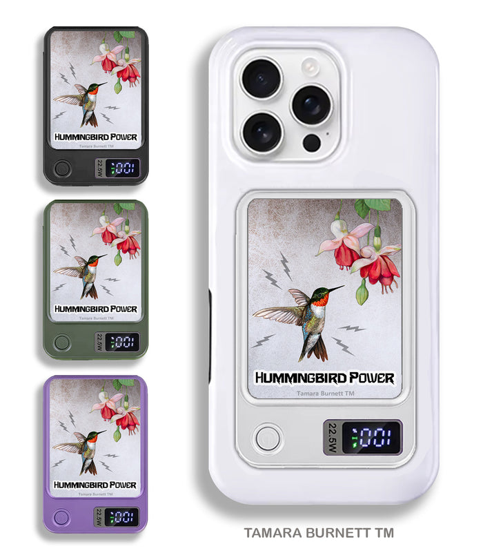 Hummingbird Ruby Throated Phone Bank Wireless Charger