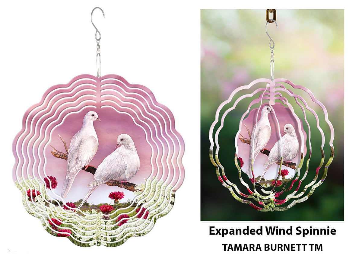 White Doves Wind Spinner