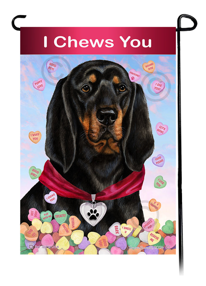 Coonhound Valentine Sweetheart Garden Flags