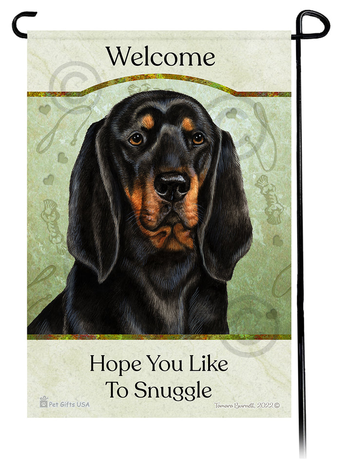 Coonhound Hope You Like To Snuggle Garden Flags
