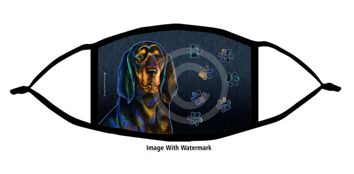 Coonhound Black and Tan Face Mask