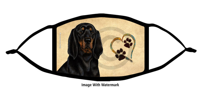 Coonhound Black and Tan Face Mask