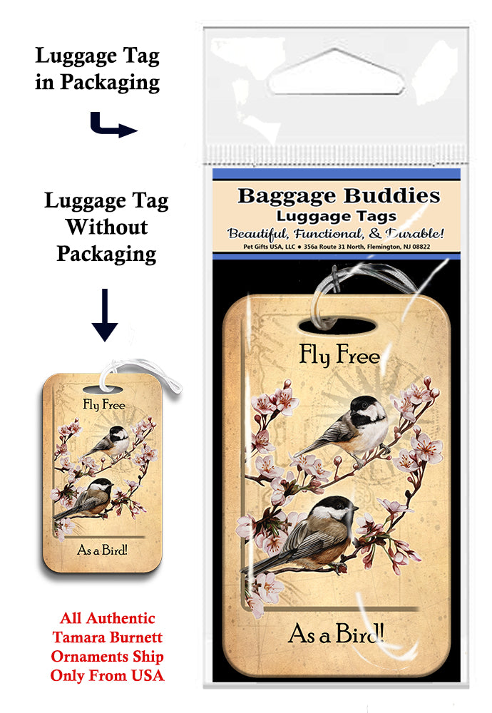 Black Capped Chickadee Baggage Buddies