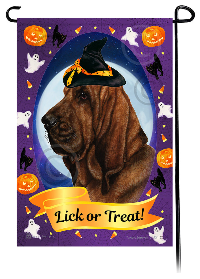 Bloodhound Halloween Howls Garden Flags