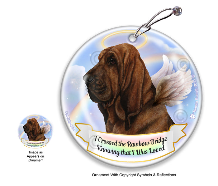 Bloodhound Rainbow Bridge Memorial Ornament