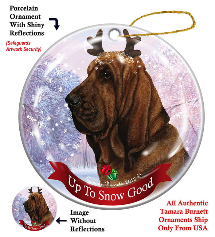Bloodhound - Up To Snow Good Ornament