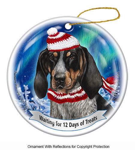 Bluetick Coonhound 12 Days of Treats Ornament