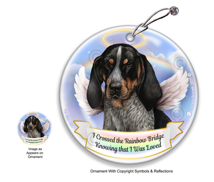 Bluetick Coonhound Rainbow Bridge Memorial Ornament