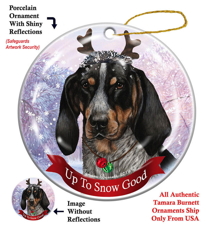Bluetick Coonhound - Up To Snow Good Ornament
