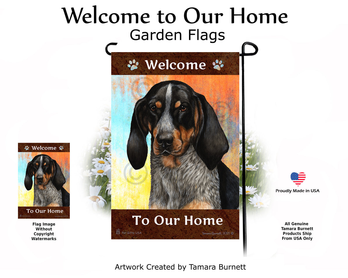 Coonhound Welcome To Our Home - Garden Flag